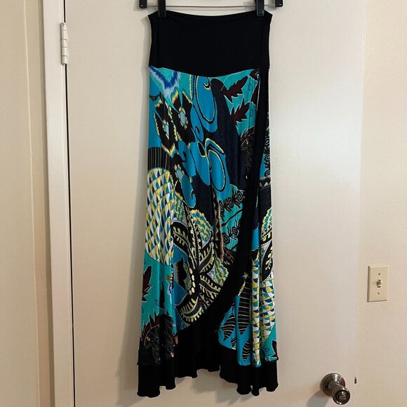 Stretchy Fold-over Maxi Skirt - Picture 1 of 2